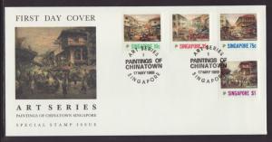 Singapore 541-544 Paintings 1989 U/A FDC