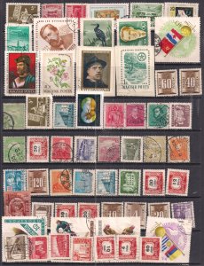 Magyar Posta  Selection of 60 used stamps ( J782 )