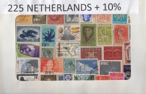 A Nice Selection Of 225 Mixed Condition Stamps From Netherlands.  #02 NETH225