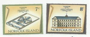 Norfolk Islands  #161-162 Buildings  (MNH)  CV $1.90
