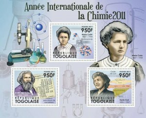 Togo 2011 MNH - International Year of Chemistry 2011 (Marie Curie, Gerty Cori).