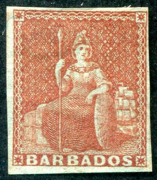 HERRICKSTAMP BARBADOS Sc.# 4 Scott Retail $130.00 Mint Hinged