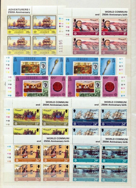 JERSEY 1980s Scouts Ships Art Birds Flowers Blocks MNH(220+)Gd Face(Gar 61