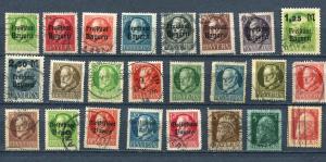 Germany Bayern 1914 and up Some Overprints Used 7255