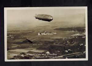 1929 Balkan Flight Germany RPPC Postcard Cover Graf Zeppelin in Flight LZ 127