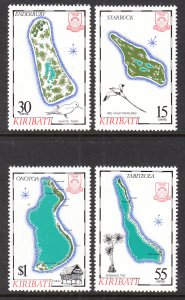 Kiribati 487-490 Maps MNH VF