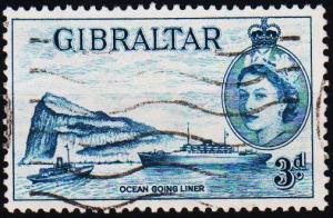 Gibralta. 1953 3d S.G.150 Fine Used