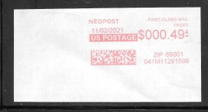 Just Fun Cover #Z2510 Neopost Meter 11/02/2021. 10 Cent Collection / Lot