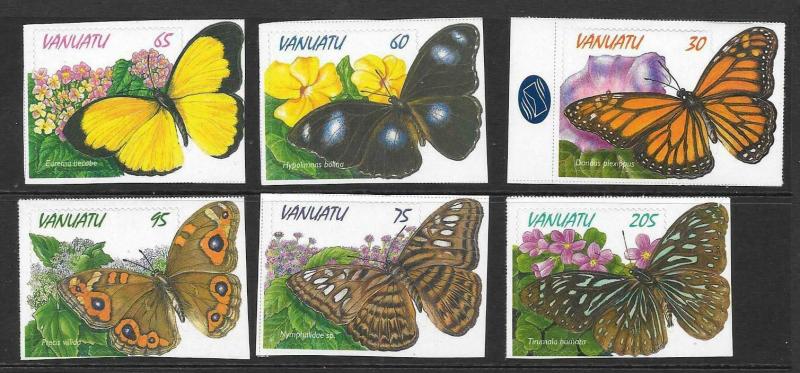 VANUATU SG777/82 1998 BUTTERFLIES  MNH