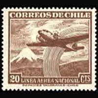 CHILE 1954 - Scott# C135 Mountain 20c NH