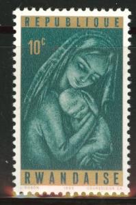 RWANDA Scott 137 MH* Madonna stamp Christmas 1965