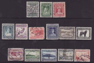 Newfoundland-Sc#253-66- id18-used set-Definitive Re-Issues-1941-44-please note #