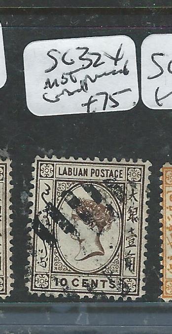 LABUAN   (P0108B)  QV   CAMEO  10C   SG  32X WMK REVERSED    VFU