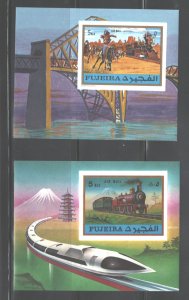 FUJEIRA TRAINS LISTED IN MICHEL #47B MNH