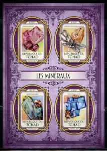CHAD 2017  MINERALS  SHEET MINT NH 