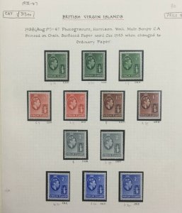 MOMEN: VIRGIN ISLANDS SG #110-121,110a-119a 1938-47 MINT OG NH £313 LOT #62183-1