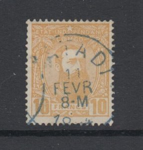 Belgian Congo, Scott 13, used, blue Matadi cancel