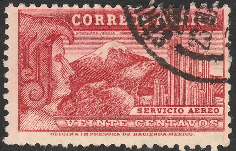 MEXICO C68, 20¢ EAGLEMAN. USED. VF. (556)