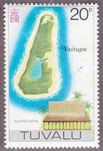 Tuvalu 31 Map of Vaitupu 1976