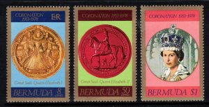 BERMUDA 1978 Coronation 25th Anniversary' Scott 369-62, SG 384-86; MNH