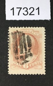 MOMEN: US STAMPS  # 186 JUMBO VF USED LOT #17321