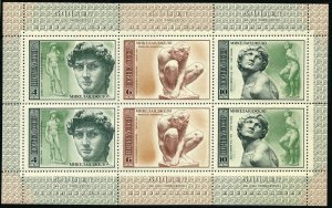 Russia 4296-4301a sheets,4302,MNH. Michelangelo Bounarroti,500th birth Ann.1975.