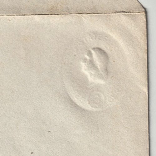 USA U534 (?) ALBINO UNUSED VF  3c STATIONERY ENTIRE EFO