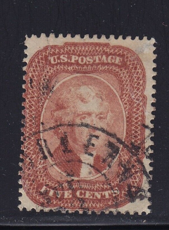 27 F-VF used neat cancel with nice color cv $ 1600 ! see pic !