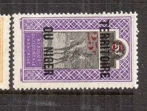 French Niger 1921 Early Issue Fine Mint Hinged 25c. Surcharged Optd NW-231122