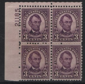 US,  635   MNH PLATE BLOCK