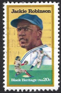 United States #2016 20¢ Jackie Robinson (1982). Used.