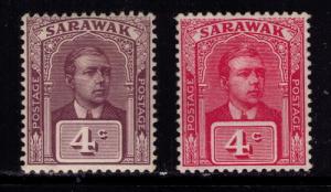 Sarawak  # 55-6  Mint  VF  LH   Cat $ 7