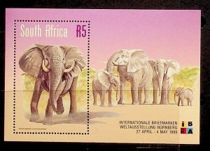 SOUTH AFRICA Sc 1109 NH SOUVENIR SHEET OF 1999 - ELEPHANTS