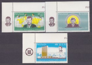 1966 Panama 938-940+Tab John F. Kennedy / Satellites 6,50 €