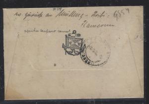 GERMAN CAMEROUN (P1809B) 20PF FORERUNNER DEUTSCHES SCHUTZGEBIET KRIBI TO GERMANY