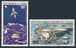 Chad C140-141, MNH. Michel 598-599. Russian Moon mission, Lunokhod, Luna-16.