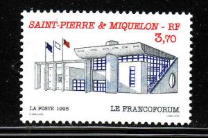 St. Pierre & Miquelon-Sc #620-unused,never hinged-3.70fr Pub