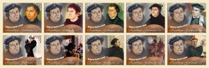 Stamps.Martin Luther 2022 year 10 stamps perforated Gabon NEW