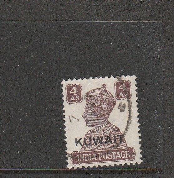 Kuwait 1945 GV1 white Background, 4As Used SG 60