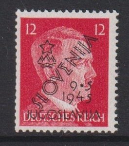 Yugoslavia Slovenia #Michel 24 MNH 1945  overprint  12pf
