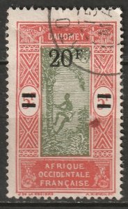 Dahomey 1927 Sc 96 used tear at upper left