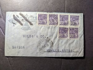 1936 Brazil Airmail Cover Curitaba to Wohlen Aargau Switzerland