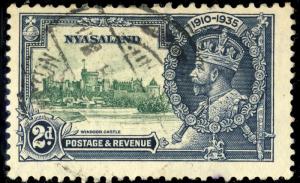 NYASALAND - 1935 - SG 124 - 2d KGV Silver Jubilee - VFU