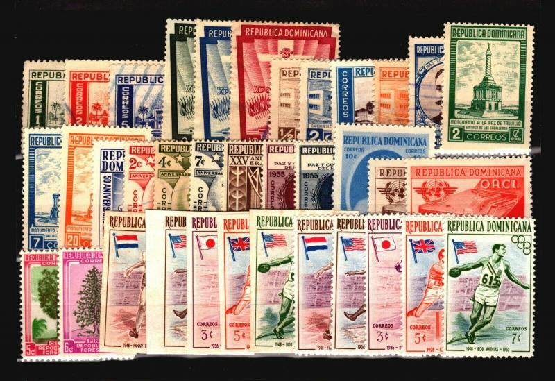 Dominican Republic 28 Mostly Mint (Many NH) 1950s / Few Faults - C1070