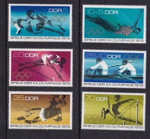 German Democratic Republic   DDR   #1370-1377,B166-B167 MNH 1972  Olympic games