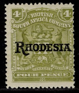 RHODESIA EDVII SG105, 4d olive, M MINT. Cat £19.