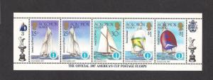 SOLOMON ISLANDS SC# 572 a,b,e,g,h F-VF MNH 1986 STRIP/5