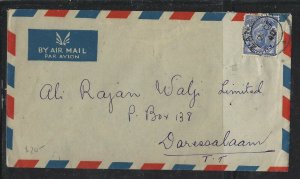 ZANZIBAR COVER (P2304B) 1948 SULTAN 30C A/M COVER TO DAR ES SALAAM