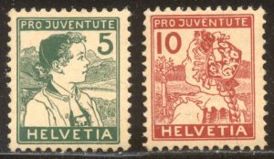 SWITZERLAND #B2-3 Mint NH - 1915 Pro Juventute Set