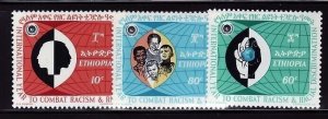 Ethiopia Sc 592-4 NH set of 1971 - Year Against Racial Discrimination